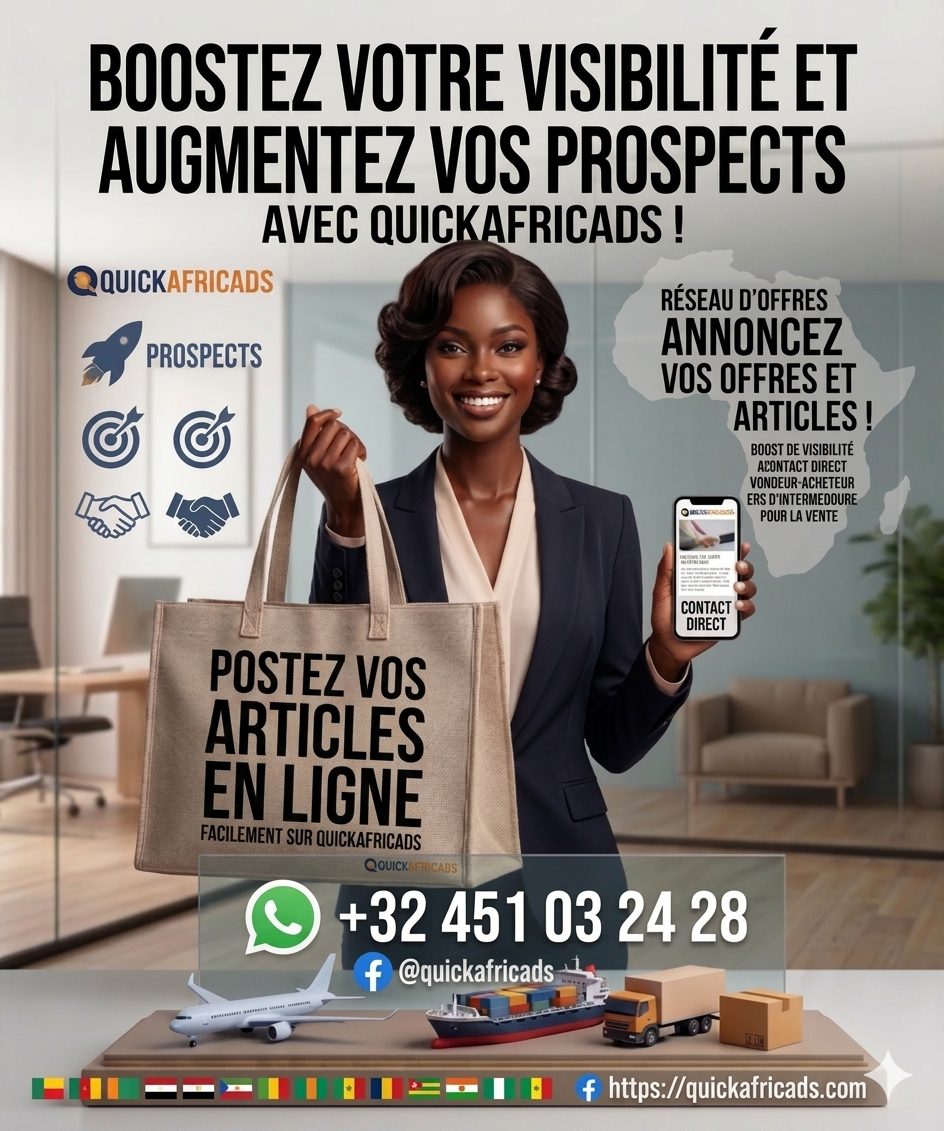 Affiche QuickAfricAds : boostez votre visibilité et vos prospects